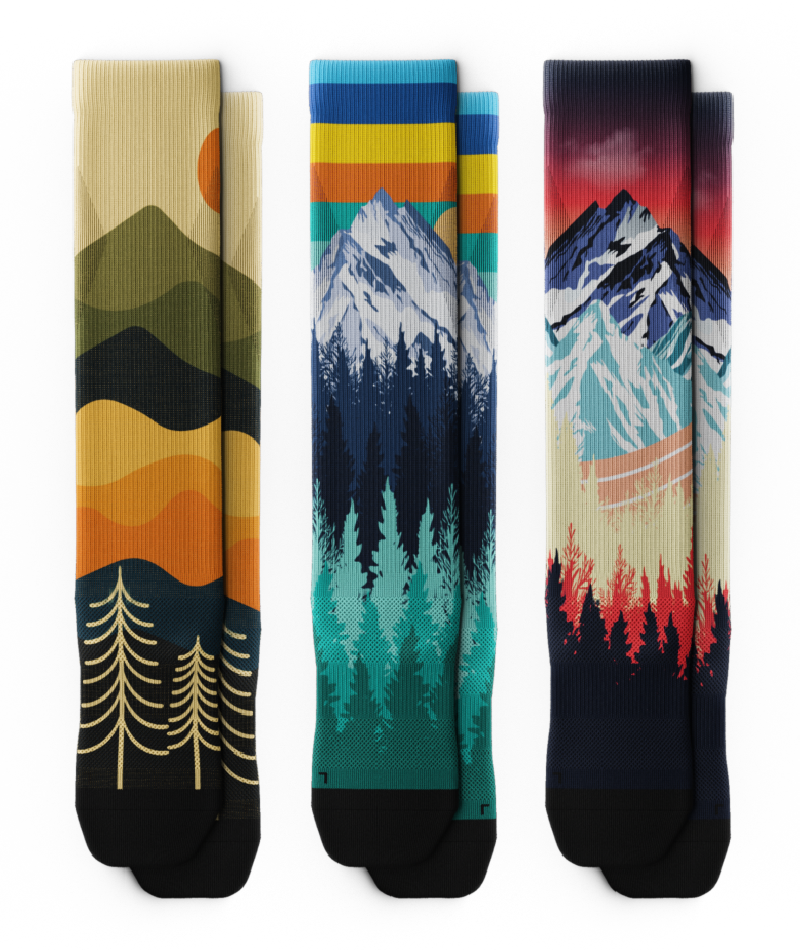 Lot de 3 paires de chaussettes de compression athlétiques hautes Vista Dreams