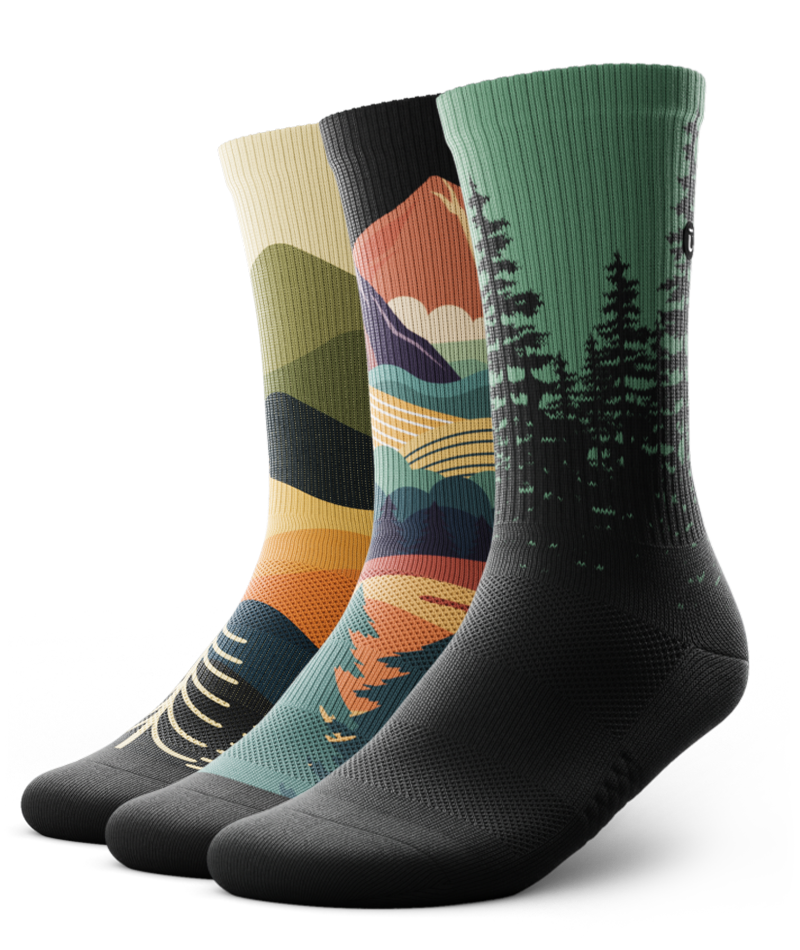 Wander Woods Athletic Crew Socks 3-Pack