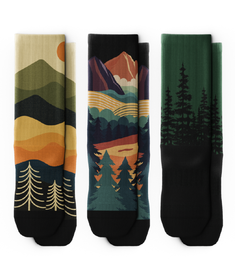Wander Woods Athletic Crew Socks 3-Pack