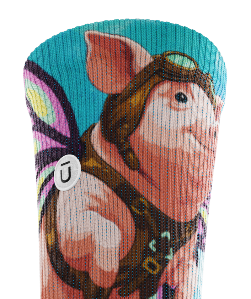 When Pigs Fly Athletic Crew Socks