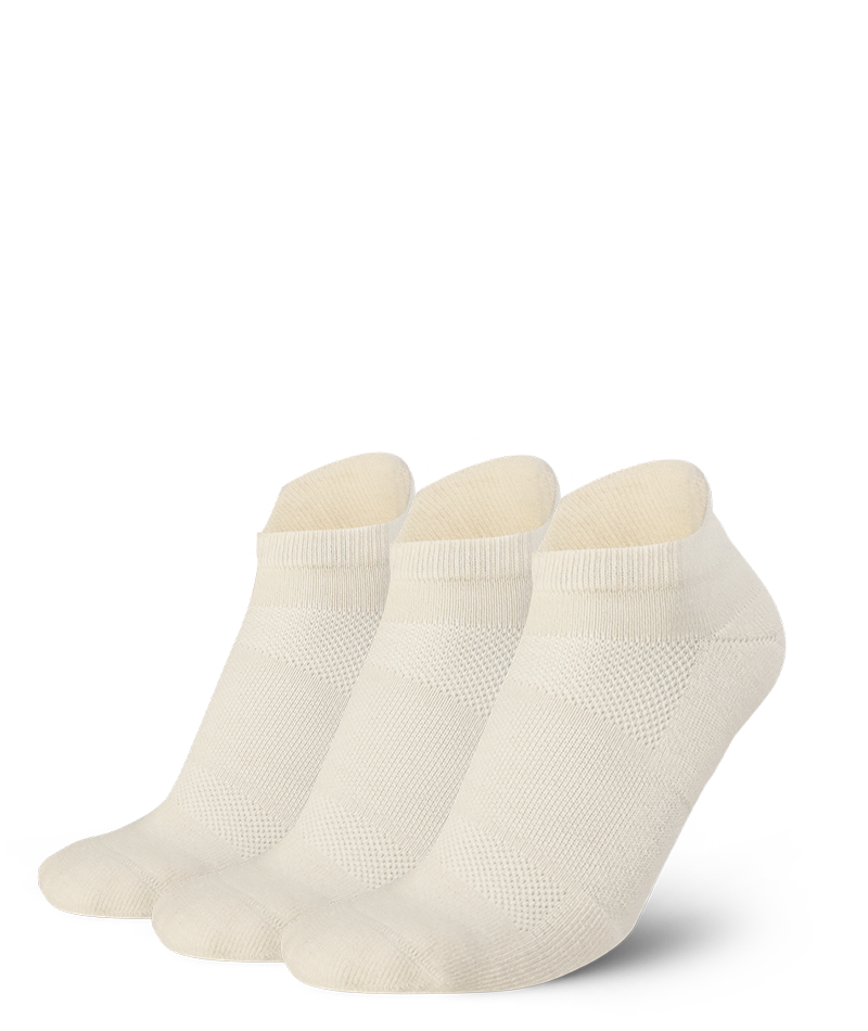 Merino Ankle Socks Off White 3-Pack