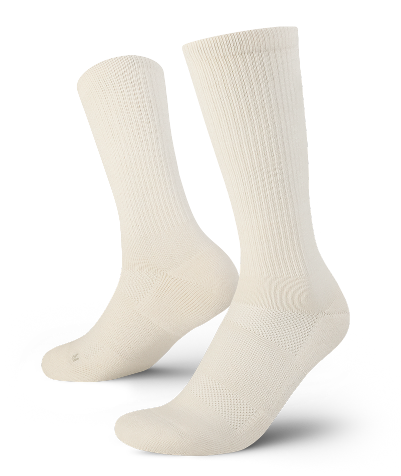 Merino Crew Socks Off White