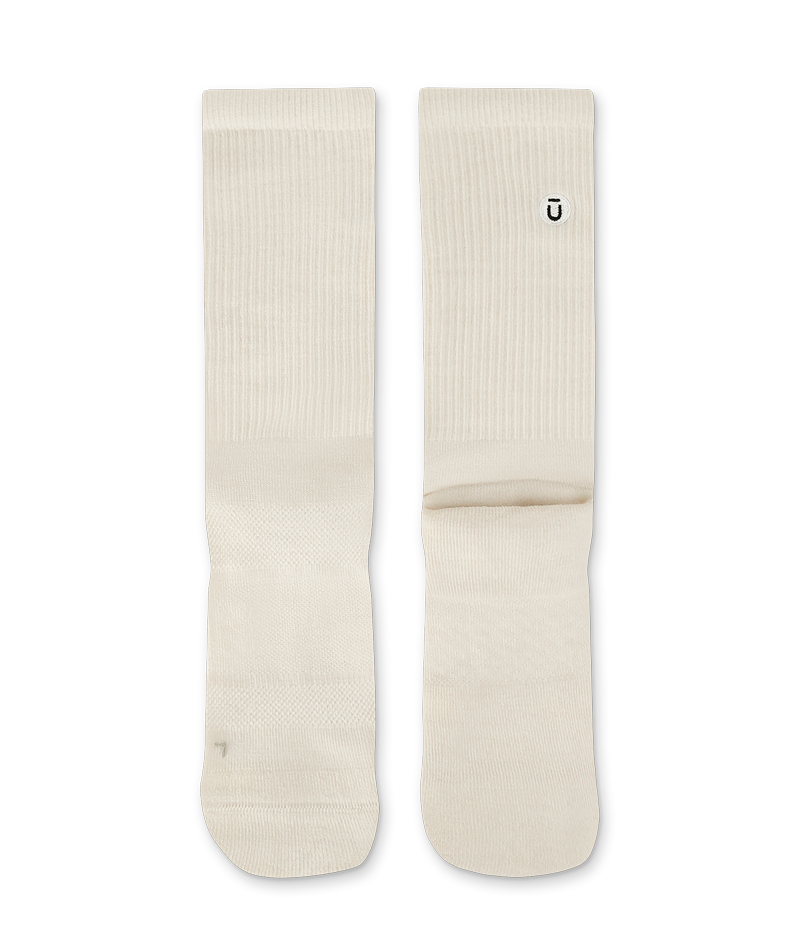 Merino Crew Socks Off White