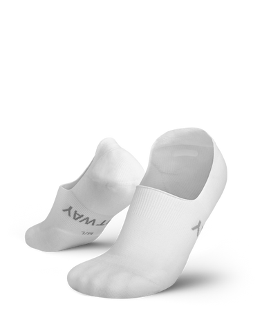 Flagship No Show White Outway Performance Socks OUTWAY