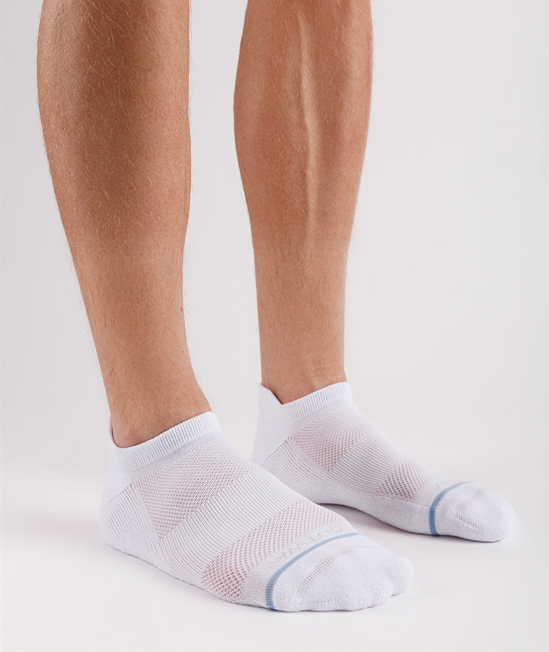 Chaussettes basses en coton Supima blanc emblématiques