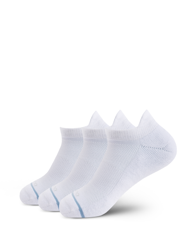 Lot de 3 chaussettes courtes en coton Supima blanc phare