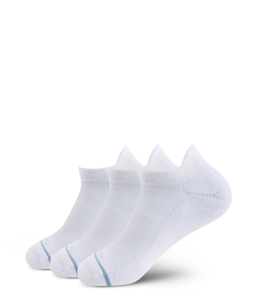 Lot de 3 chaussettes courtes en coton Supima blanc phare