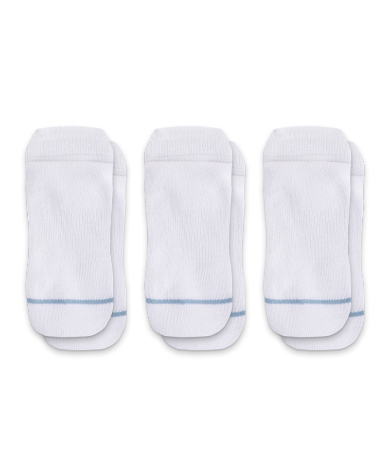 Flagship White Supima Cotton Ankle Socks 3-Pack