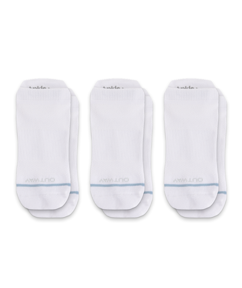 Flagship White Supima Cotton Ankle Socks 3-Pack