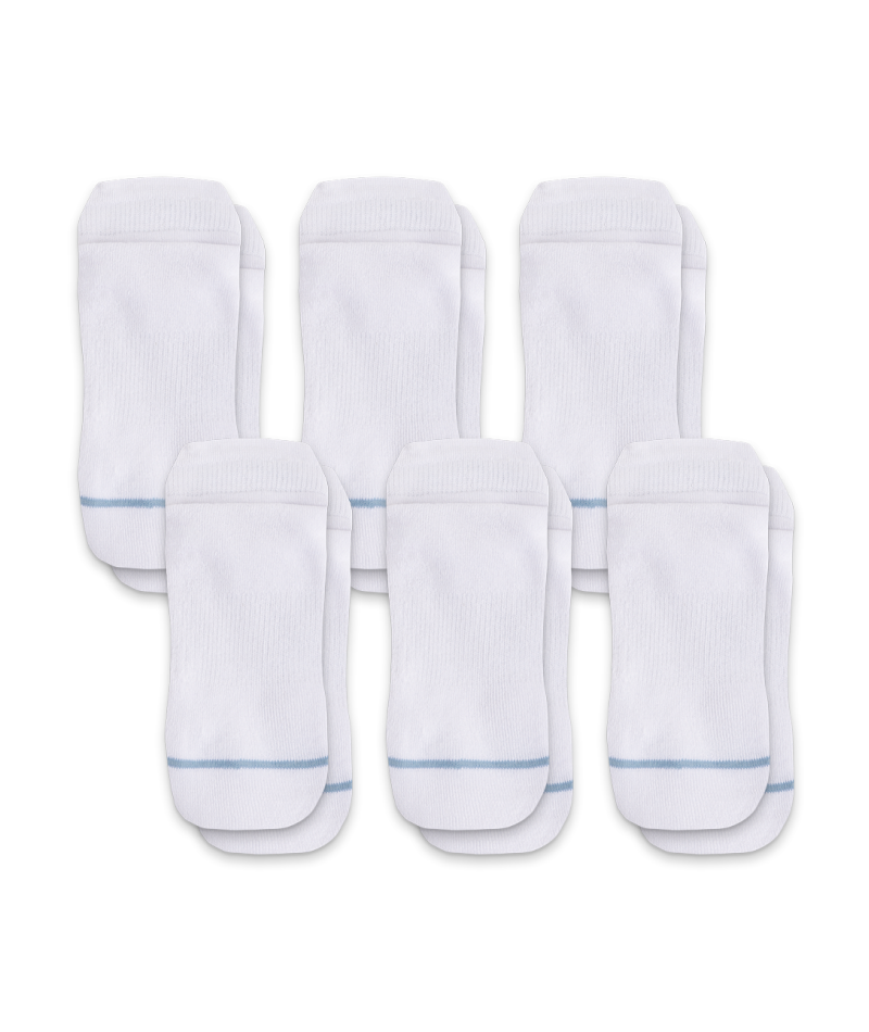 Flagship White Supima Cotton Ankle Socks 6-Pack