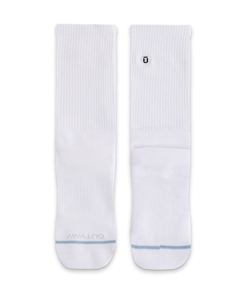 Flagship White Supima Cotton Crew Socks