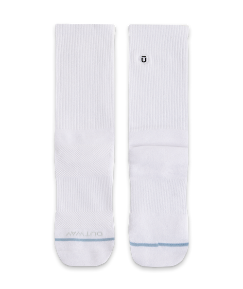 Flagship White Supima Cotton Crew Socks