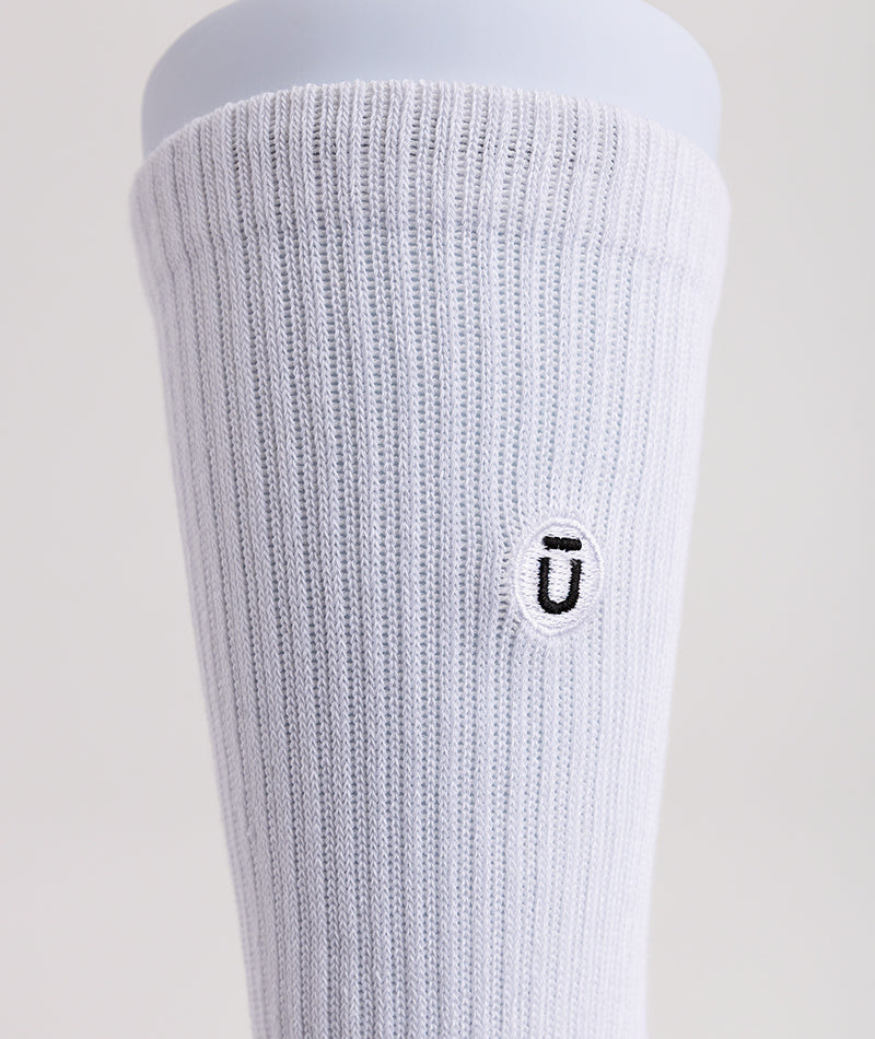 Chaussettes emblématiques en coton Supima blanc ras du cou