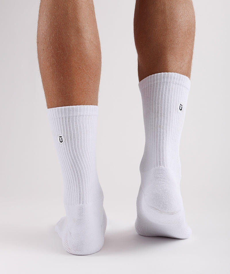 Flagship White Supima Cotton Crew Socks