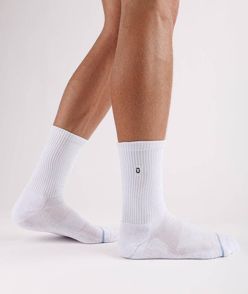 Flagship White Supima Cotton Crew Socks