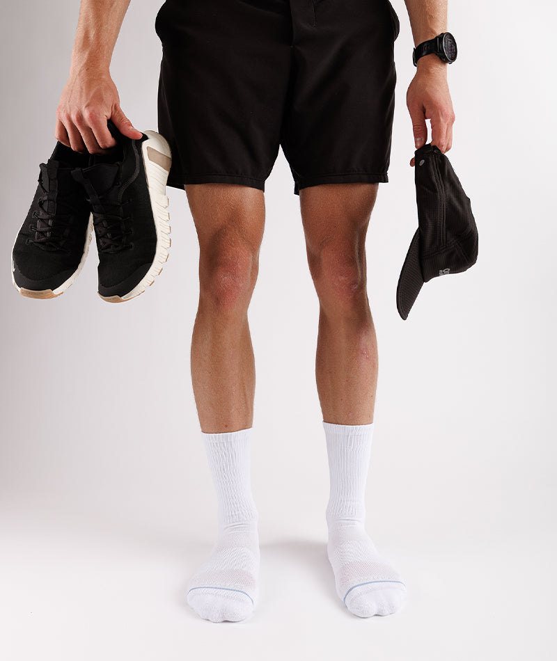 Flagship White Supima Cotton Crew Socks