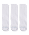 Flagship White Supima Cotton Crew Socks 3-Pack