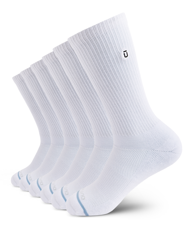 Chaussettes ras du cou en coton Supima blanc emblématiques (paquet de 6)