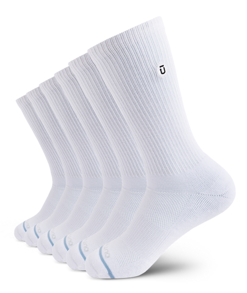 Flagship White Supima Cotton Crew Socks 6-Pack