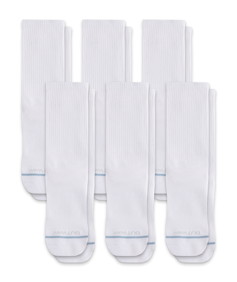 Chaussettes ras du cou en coton Supima blanc emblématiques (paquet de 6)