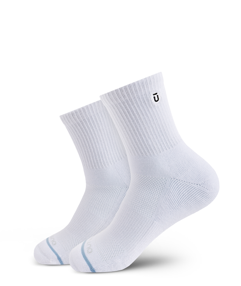 Chaussettes courtes en coton Supima blanc haut de gamme