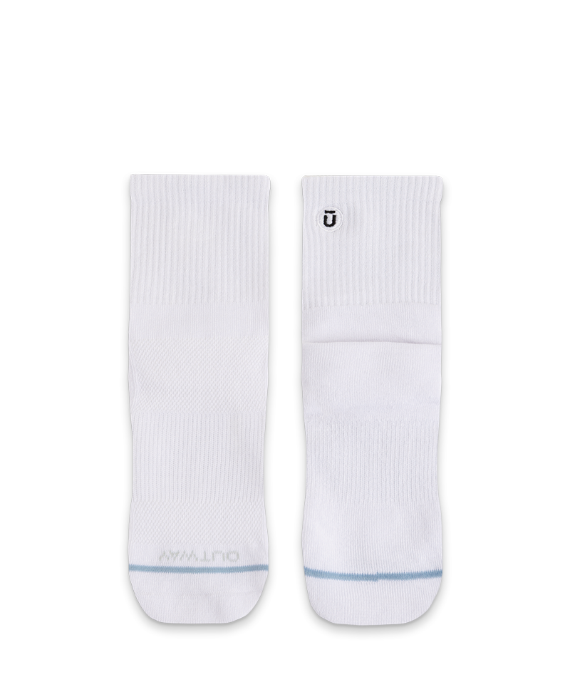 Chaussettes courtes en coton Supima blanc haut de gamme