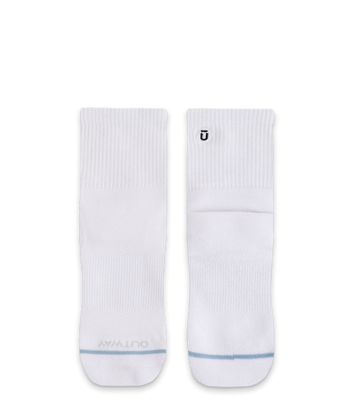 Flagship White Supima Cotton Quarter Socks