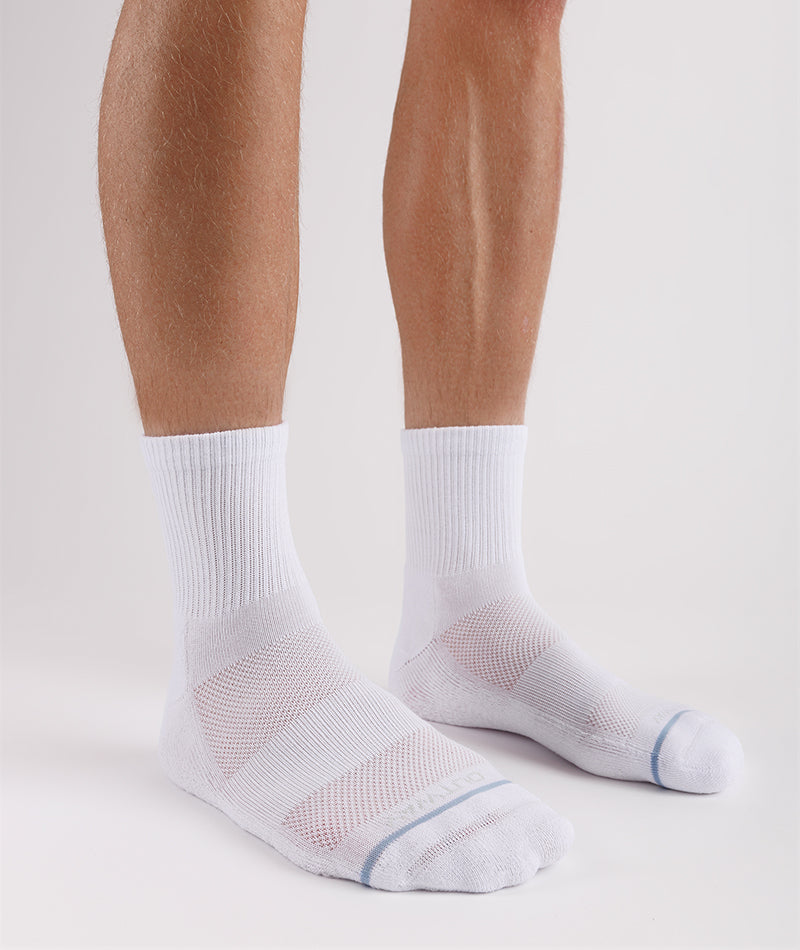 Chaussettes courtes en coton Supima blanc haut de gamme