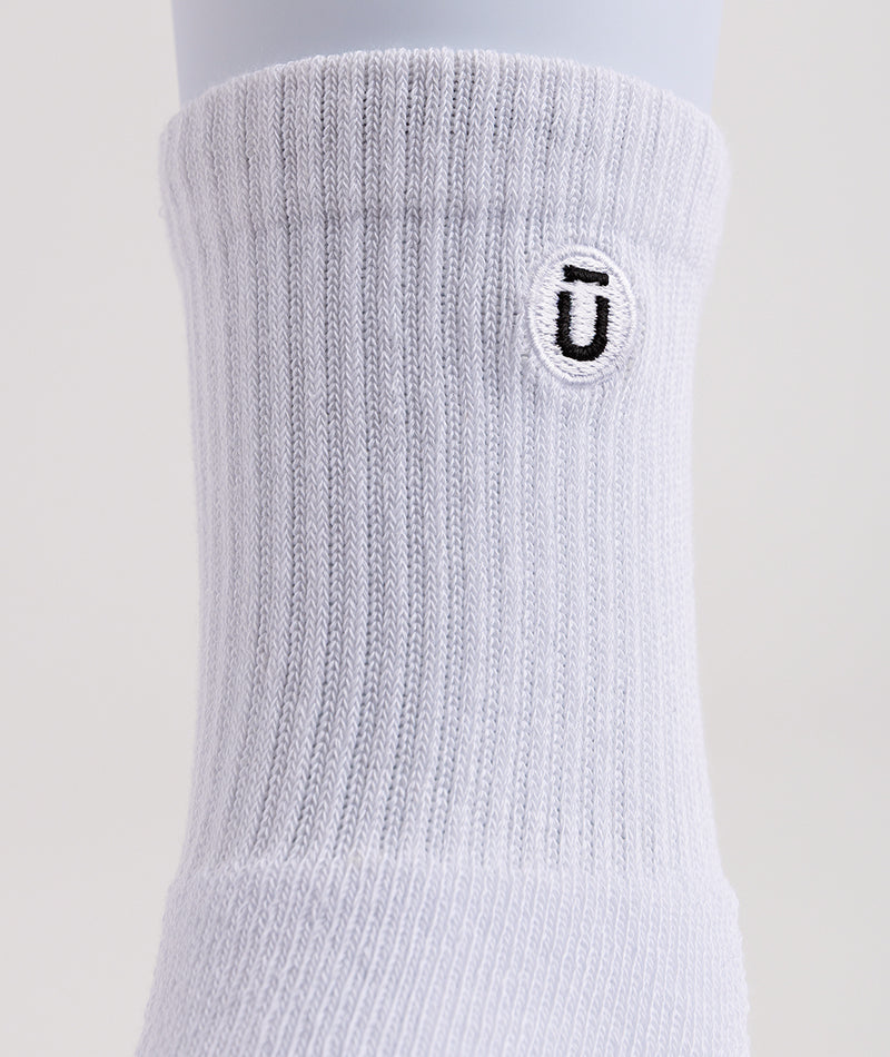 Chaussettes courtes en coton Supima blanc haut de gamme