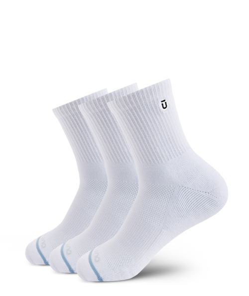 Flagship White Supima Cotton Quarter Socks 3-Pack