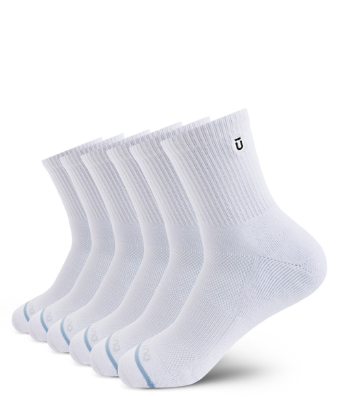 Flagship White Supima Cotton Quarter Socks 6-Pack