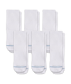 Chaussettes courtes en coton Supima blanc de prestige (paquet de 6)