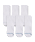 Chaussettes courtes en coton Supima blanc de prestige (paquet de 6)