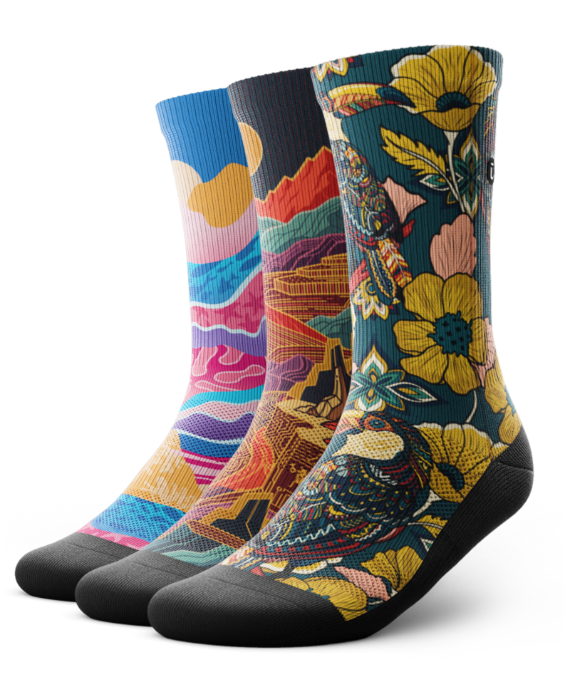 Wild Canvas Athletic Crew Socks 3-Pack