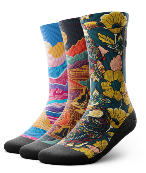 Wild Canvas Athletic Crew Socks 3-Pack