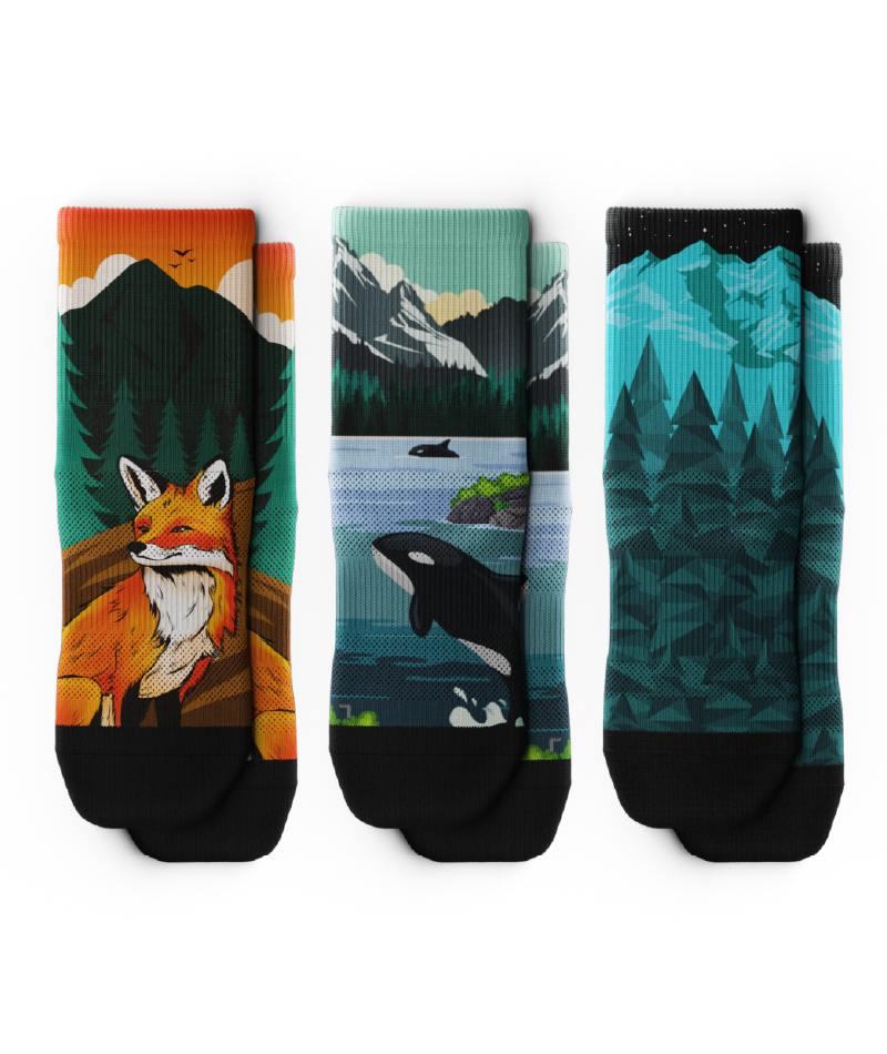 Wild Coast Athletic Quarter Socks 3-Pack