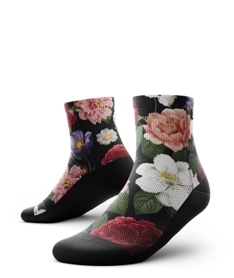 Wild Flora Athletic Quarter Socks