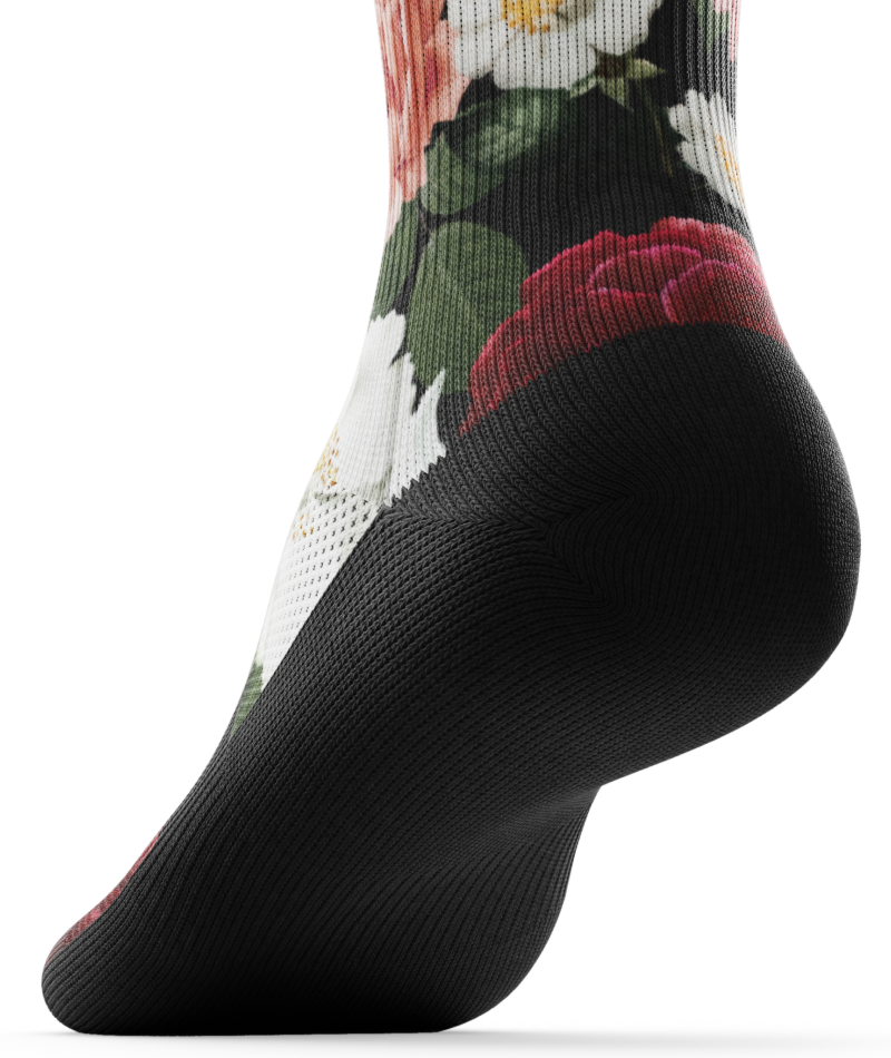 Wild Flora Athletic Quarter Socks