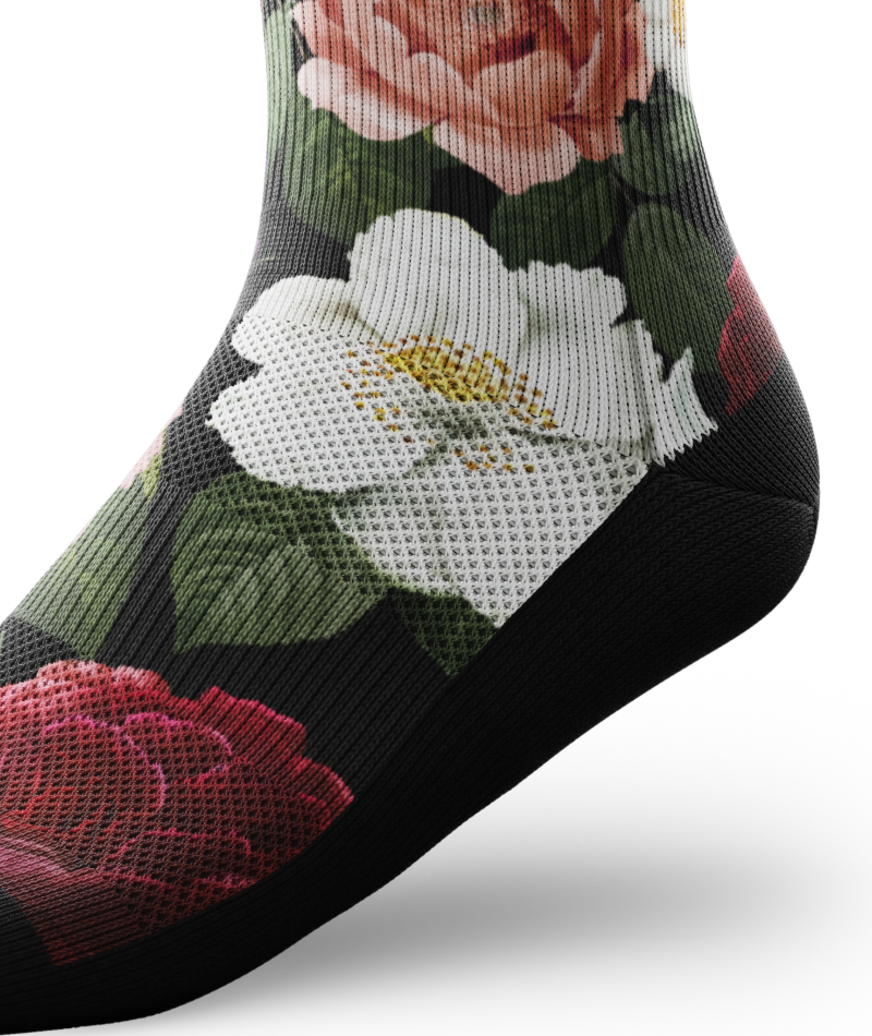 Wild Flora Athletic Quarter Socks