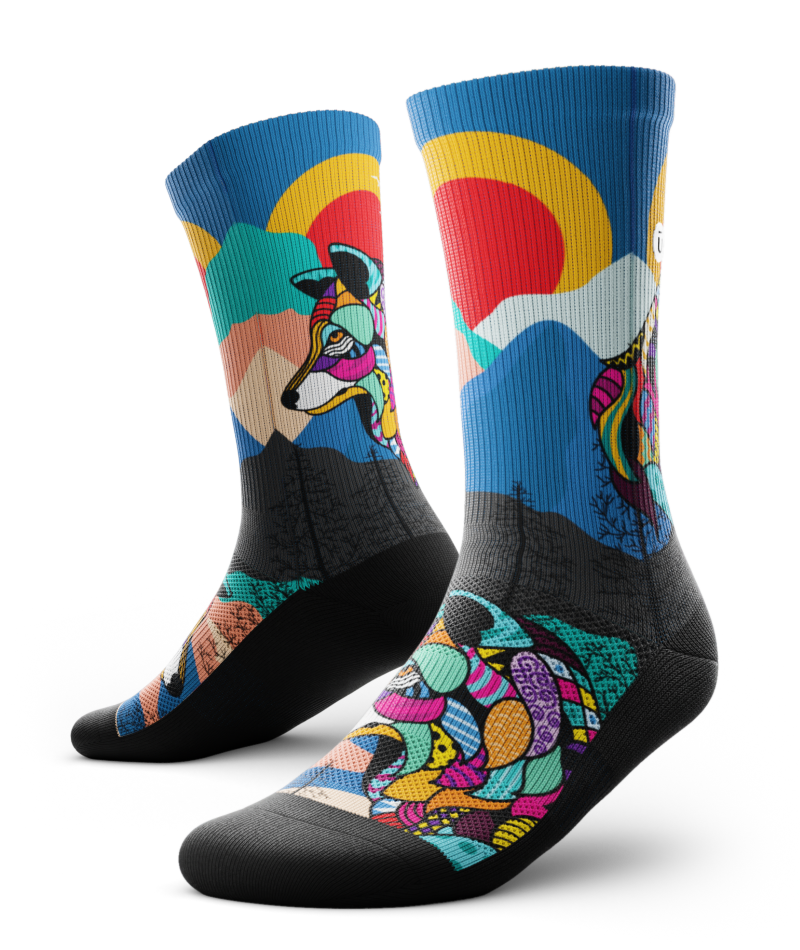 Wild Grid Athletic Crew Socks