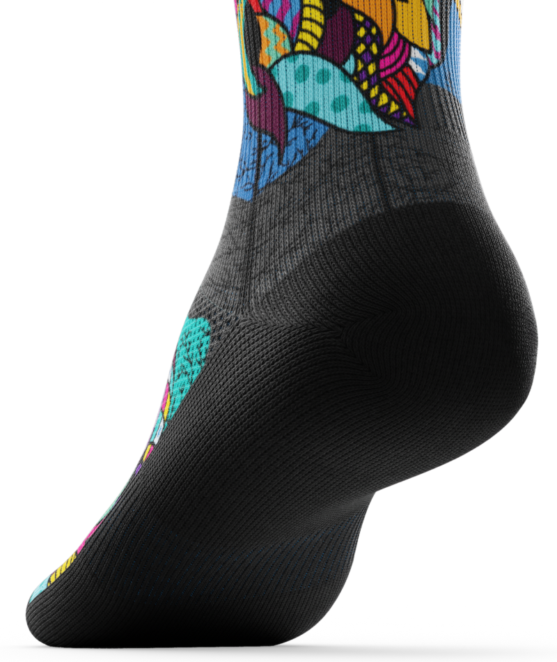 Wild Grid Athletic Crew Socks