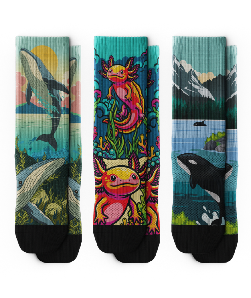 Wonders of the Sea Athletic Crew Socks 3-Pack