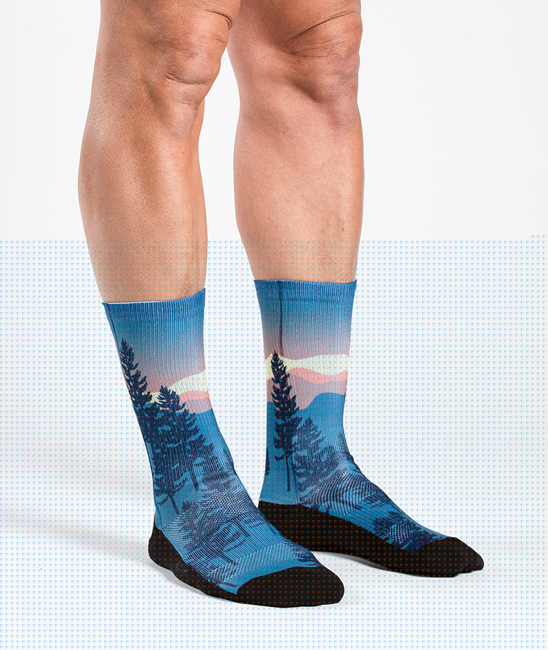 Bright Night Athletic Crew Socks