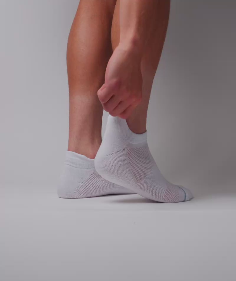Chaussettes basses en coton Supima blanc emblématiques