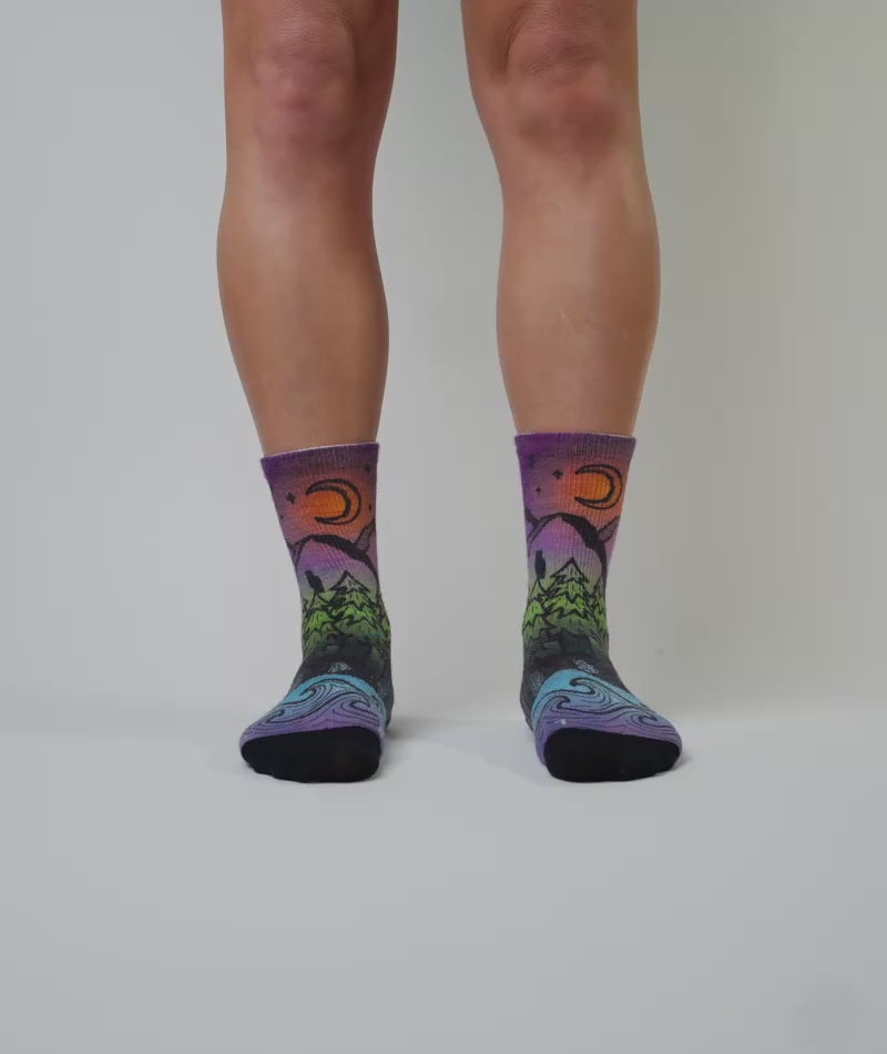 Night Time Bliss Merino Wool Lite Crew Socks