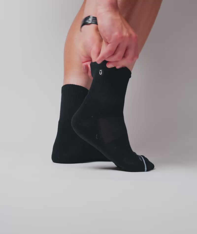 Chaussettes courtes Signature en coton Supima noir