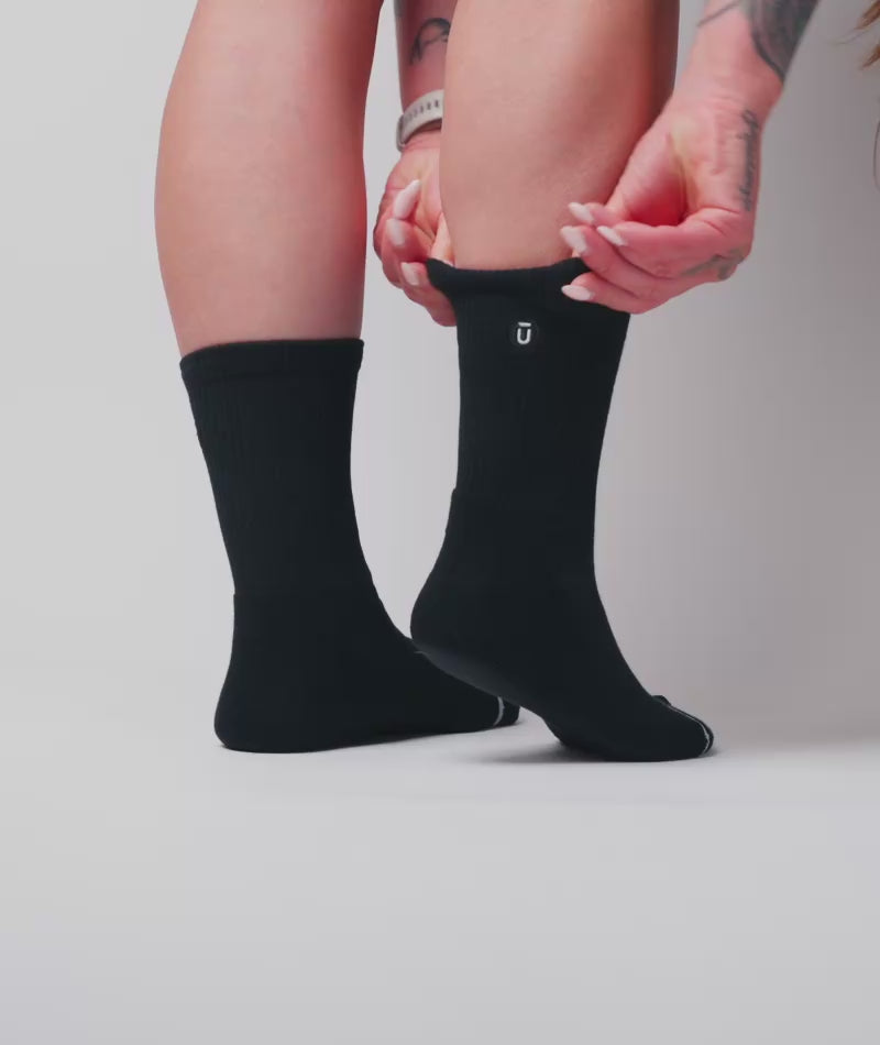 Chaussettes noires ras du cou en coton Supima haut de gamme