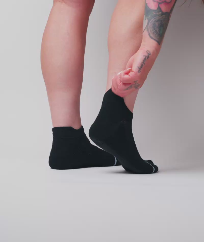 Chaussettes courtes Signature en coton Supima noir