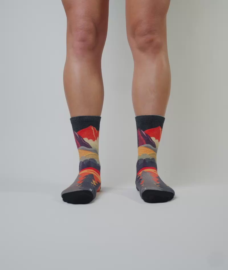 Meandering Merino Wool Lite Crew Socks